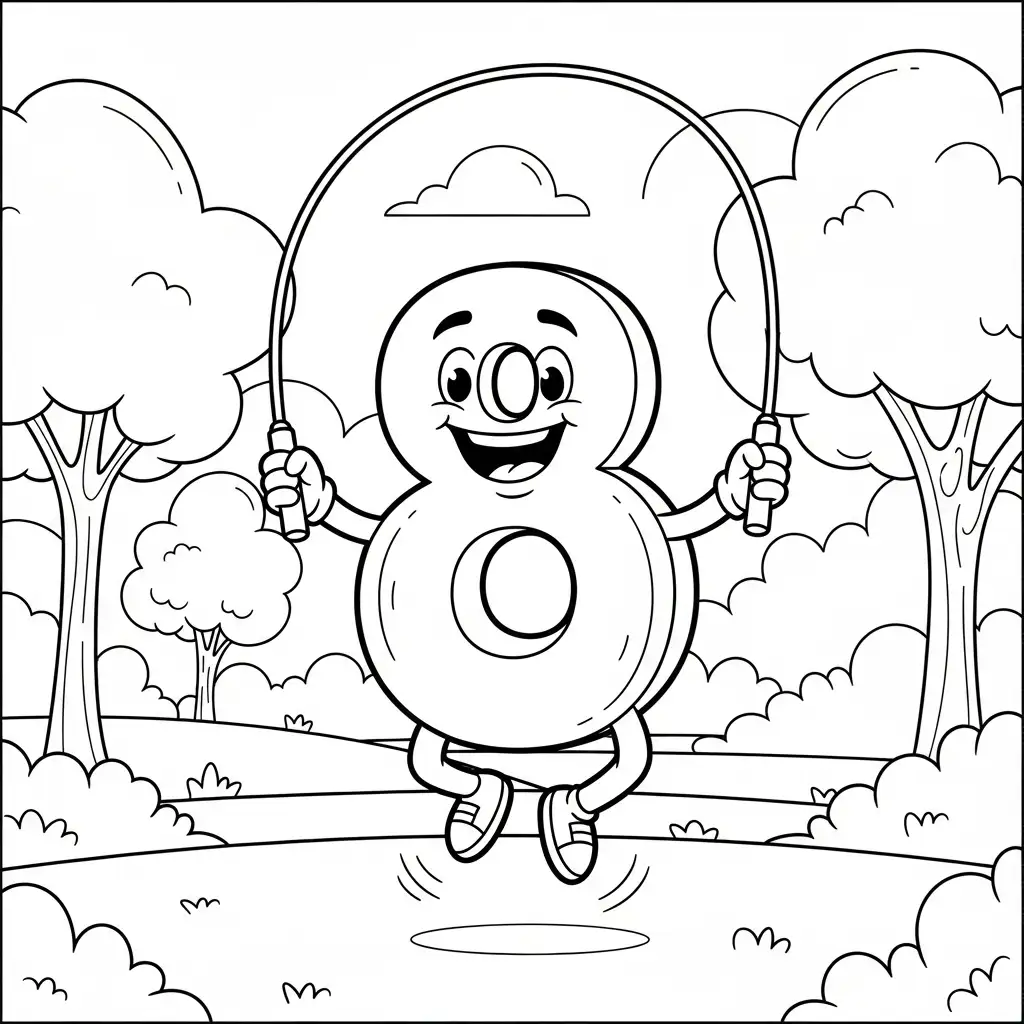 Número para colorear para niño de 7 años