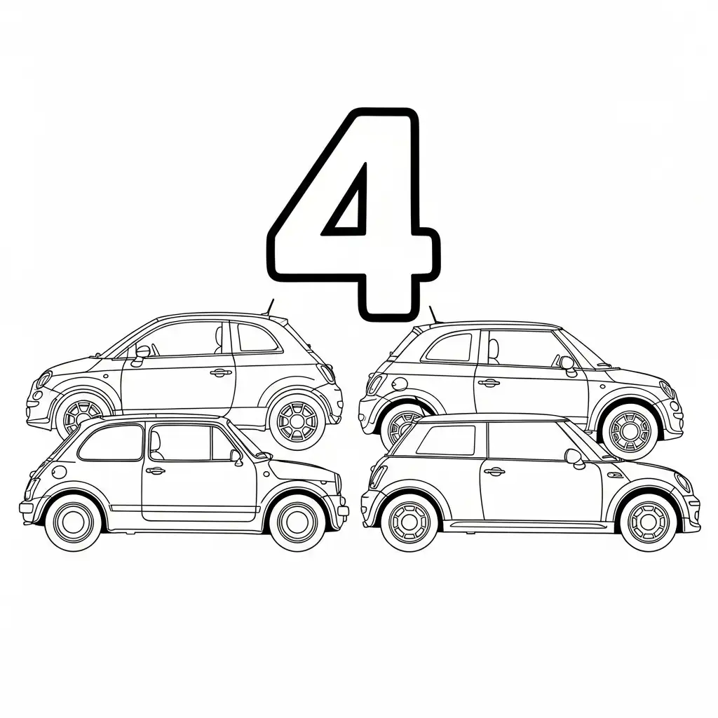 Número para colorear y dibujos 1