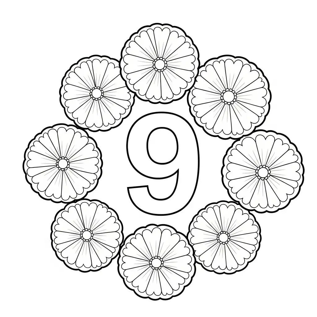 Número para colorear y aprendizaje 1