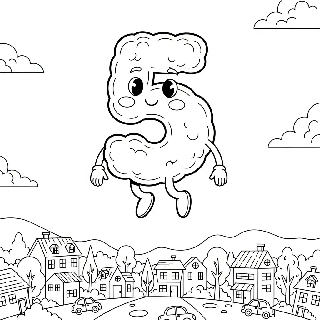 Número para colorear y recortar para imprimir gratis