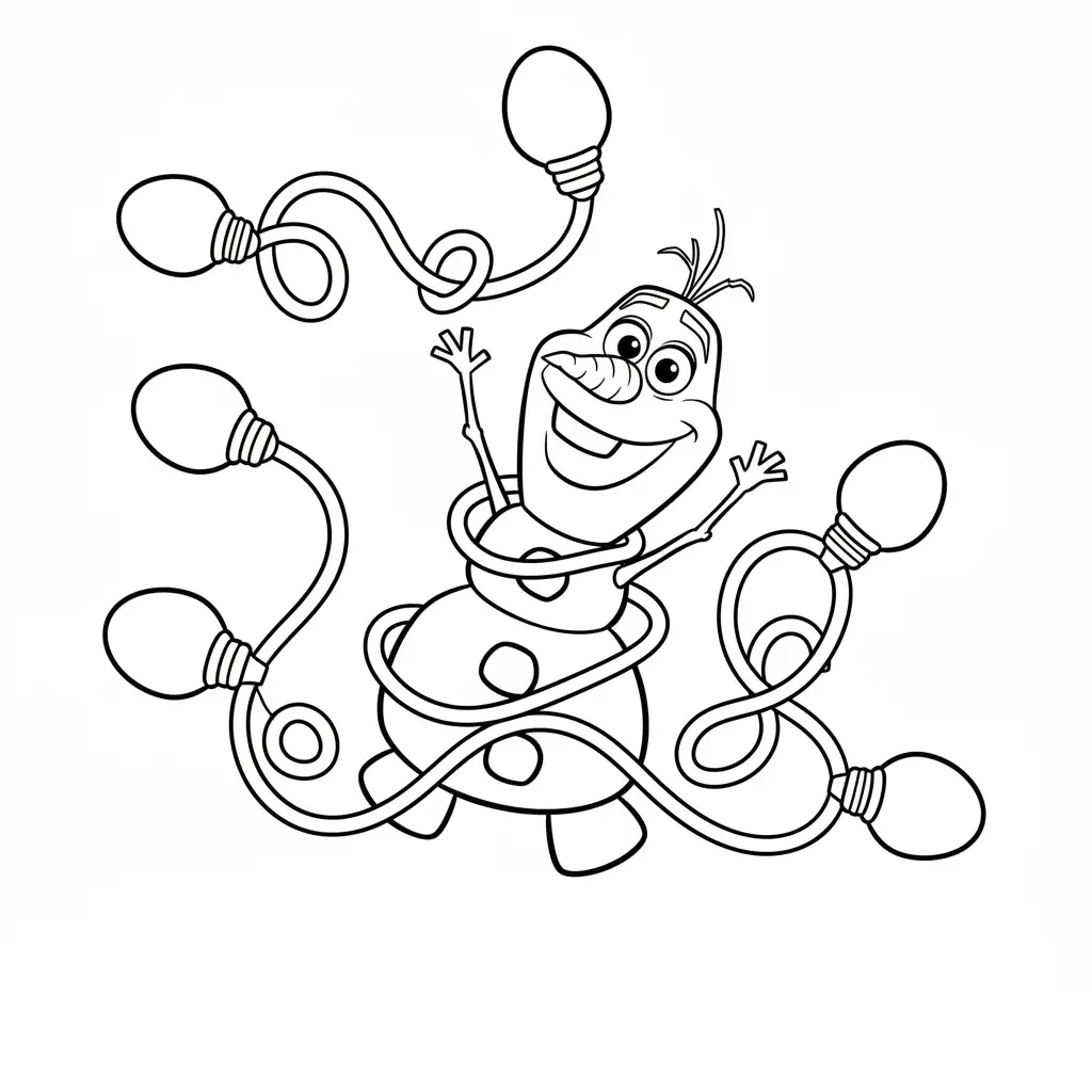 Olaf de Navidad para colorear para imprimir pdf gratis