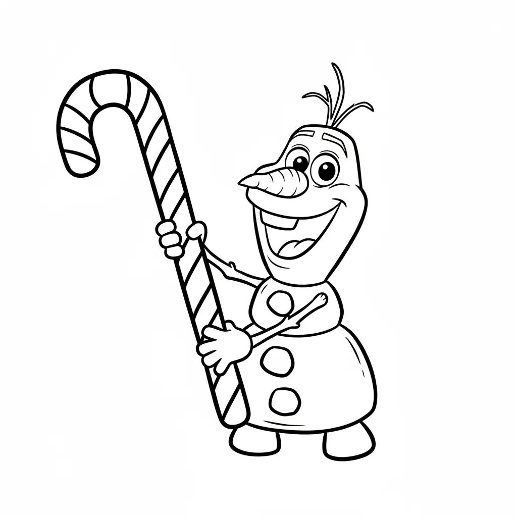 Olaf de Navidad de niño para colorear para imprimir