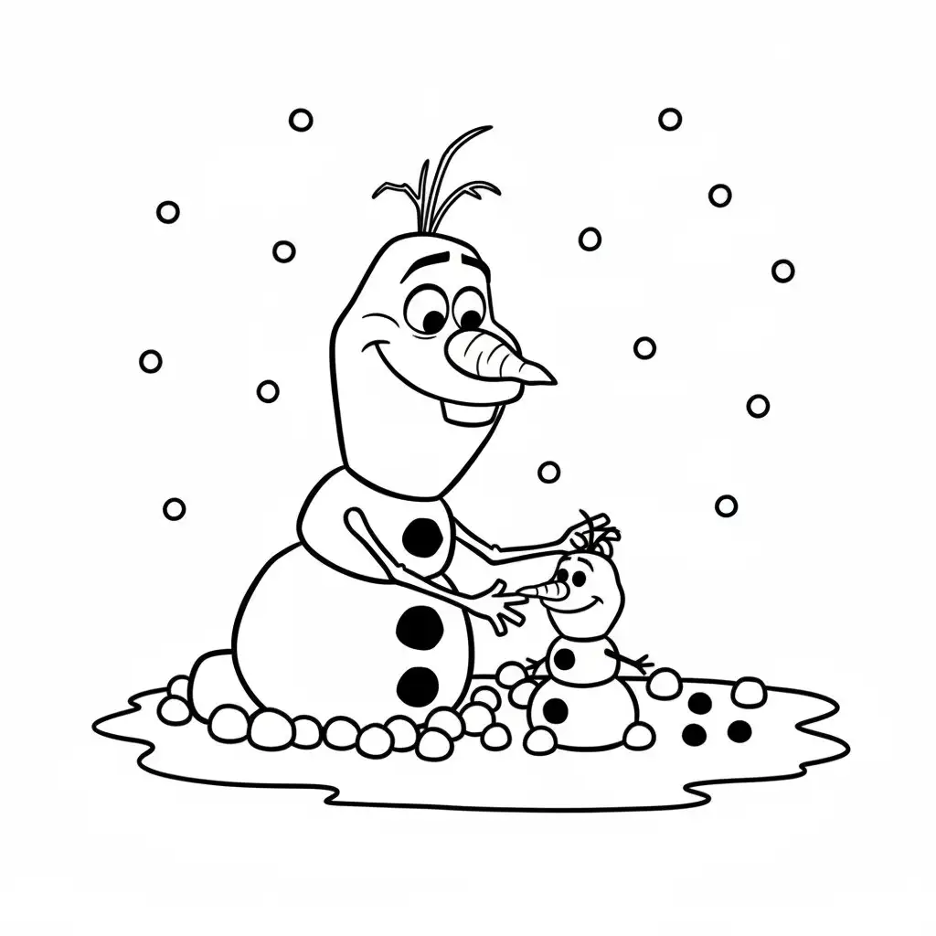Olaf de Navidad para colorear para imprimir pdf gratis 1