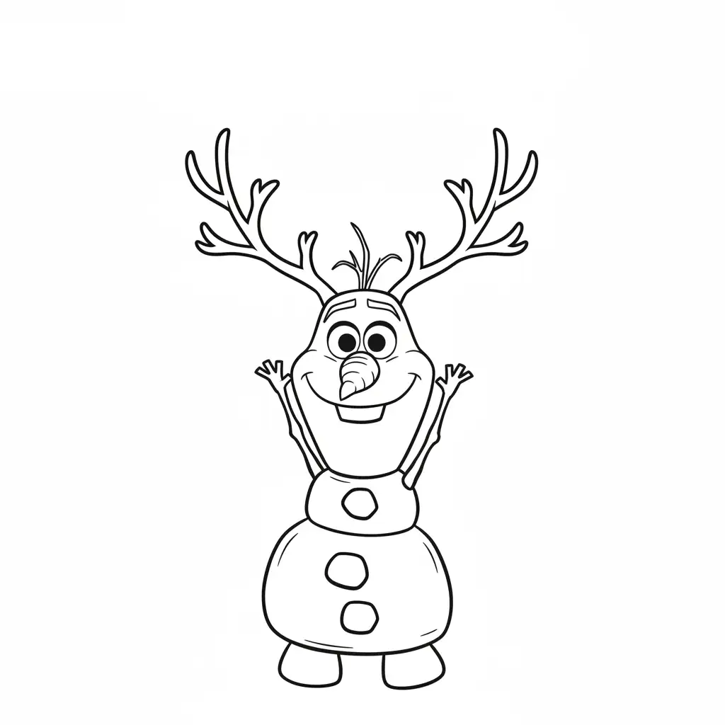 Olaf de Navidad para colorear en línea 2