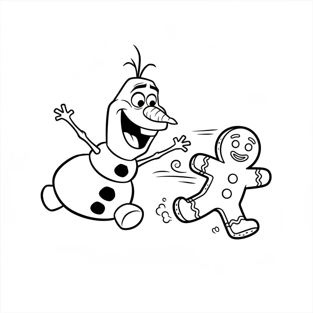 Olaf de Navidad para colorear y aprendizaje