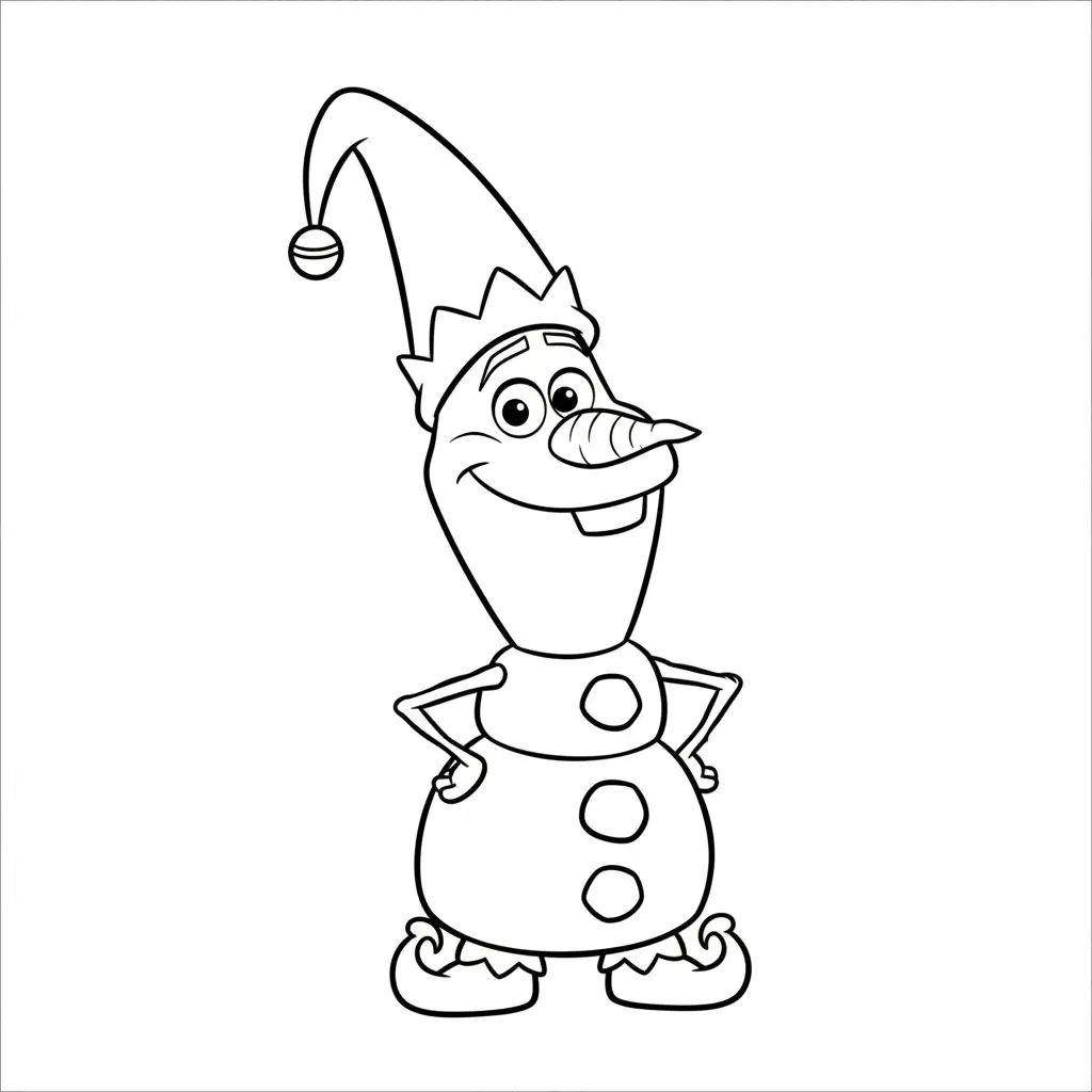 Olaf de Navidad para colorear para imprimir gratis pdf