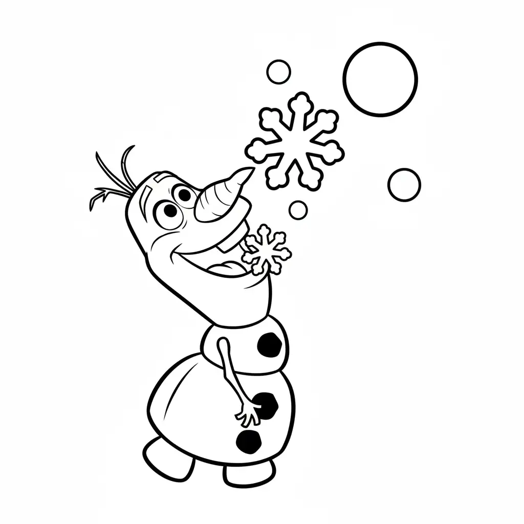 Olaf de Navidad para colorear para imprimir pdf gratis 2