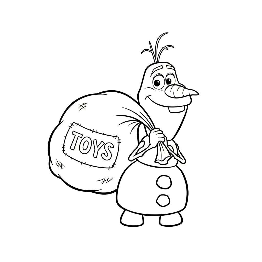 descargar Olaf de Navidad para colorear gratis