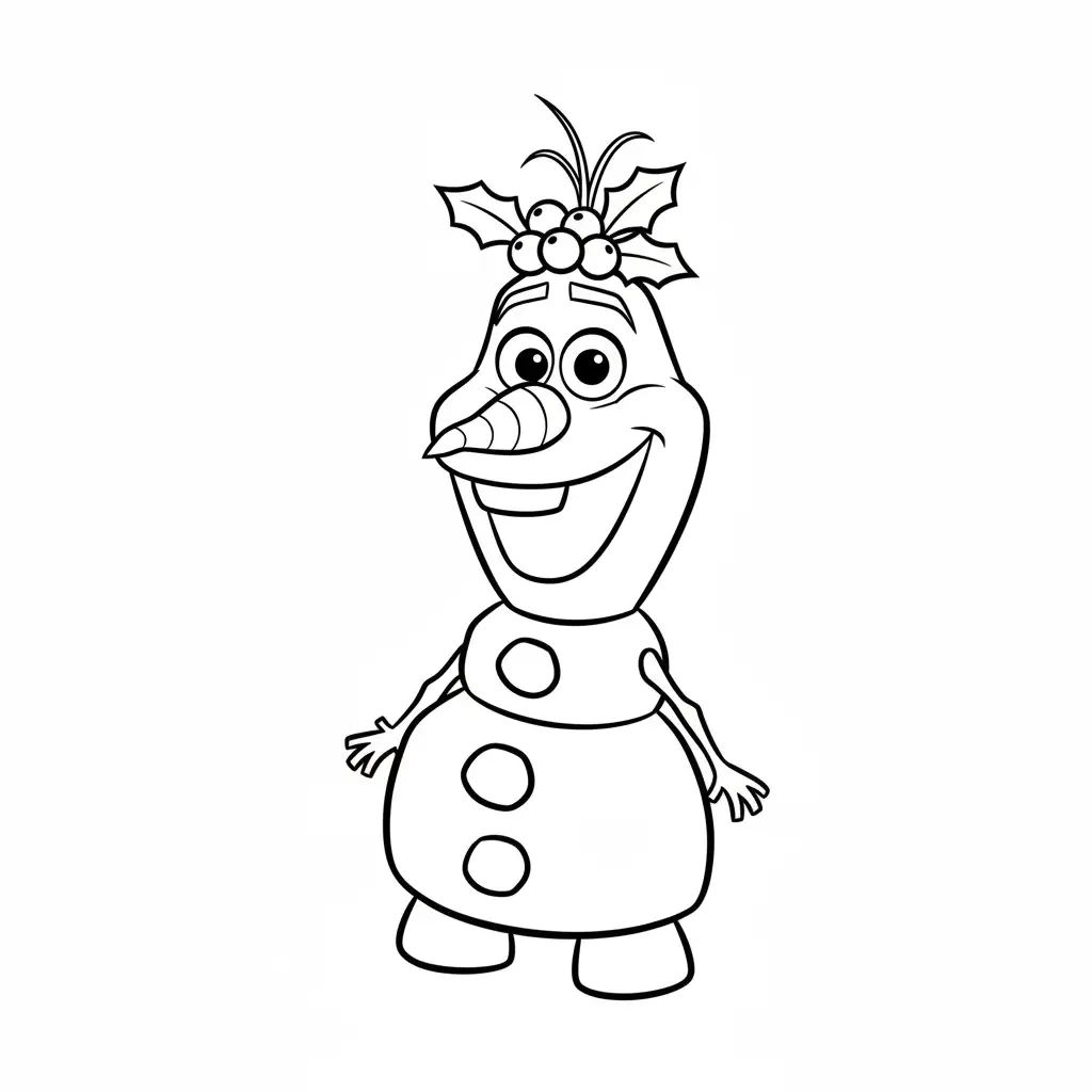 Olaf de Navidad para colorear y dibujos