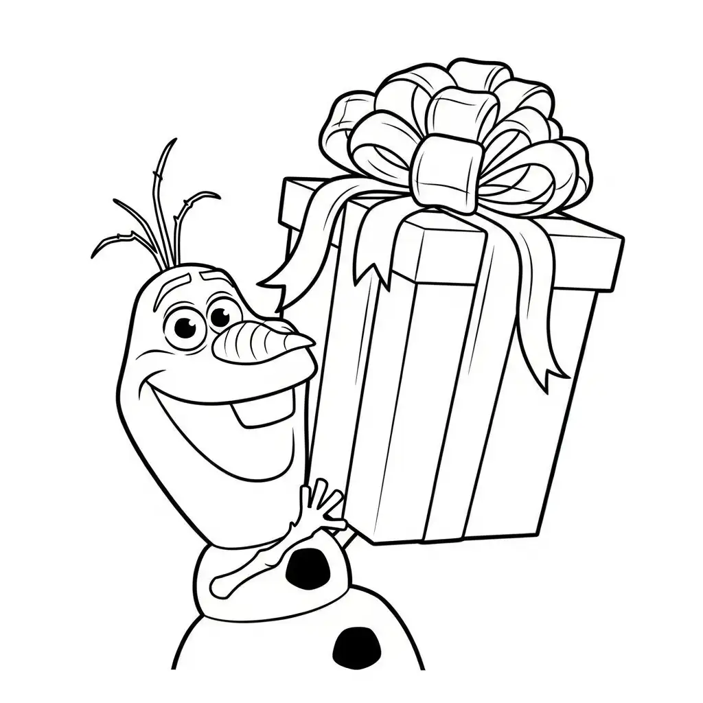 Olaf de Navidad para colorear para imprimir pdf gratis 3