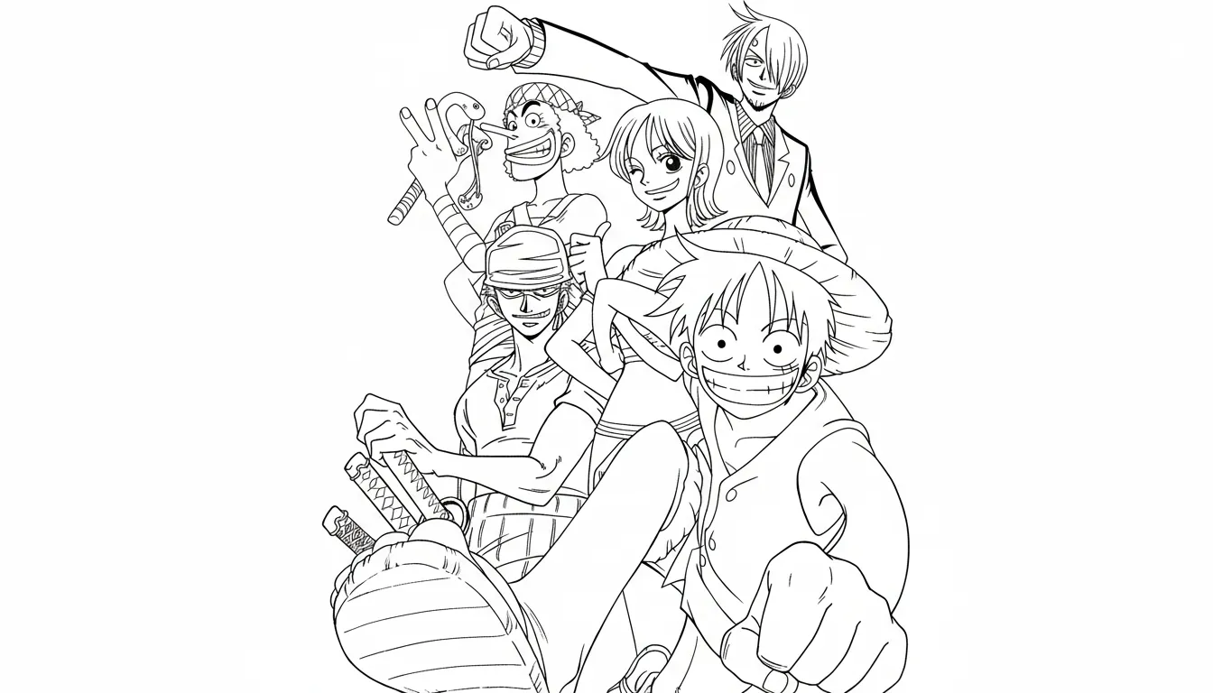 One Piece 16 para colorear para imprimir para niño de 12 años