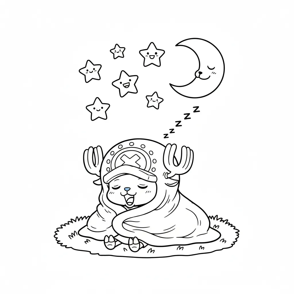 One Piece 3 para colorear para imprimir kawaii