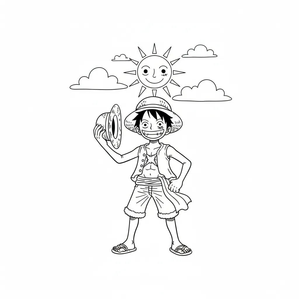 One Piece 4 para colorear para imprimir