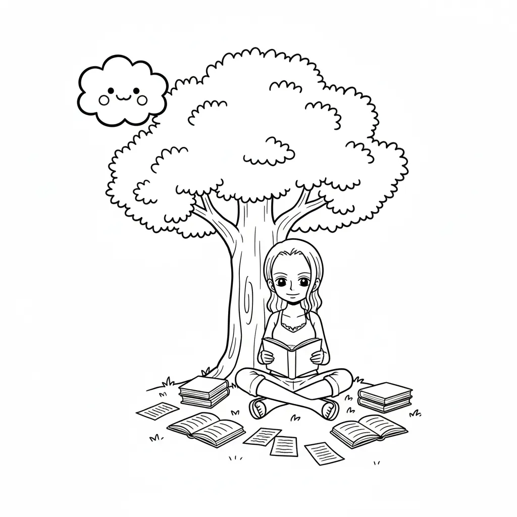 imagen de One Piece 9 para colorear para niño