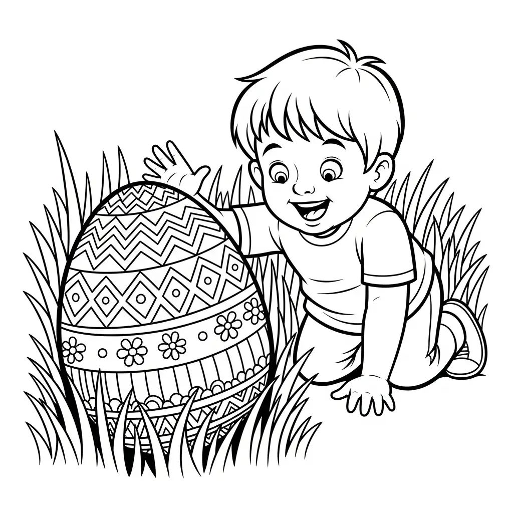 Pascuas para colorear para bebé para imprimir