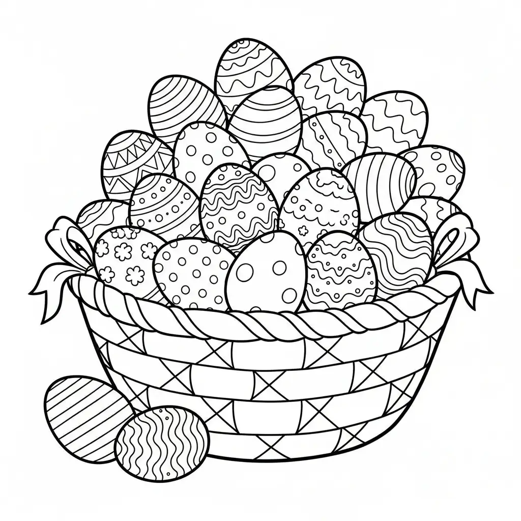 Pascuas para colorear para niño gratis 1