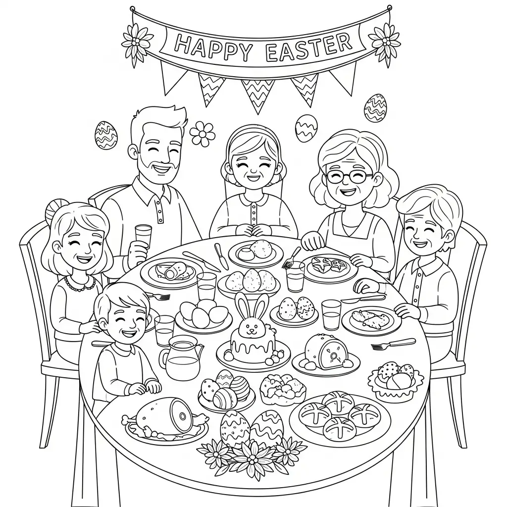 Pascuas para colorear gratis en línea 1