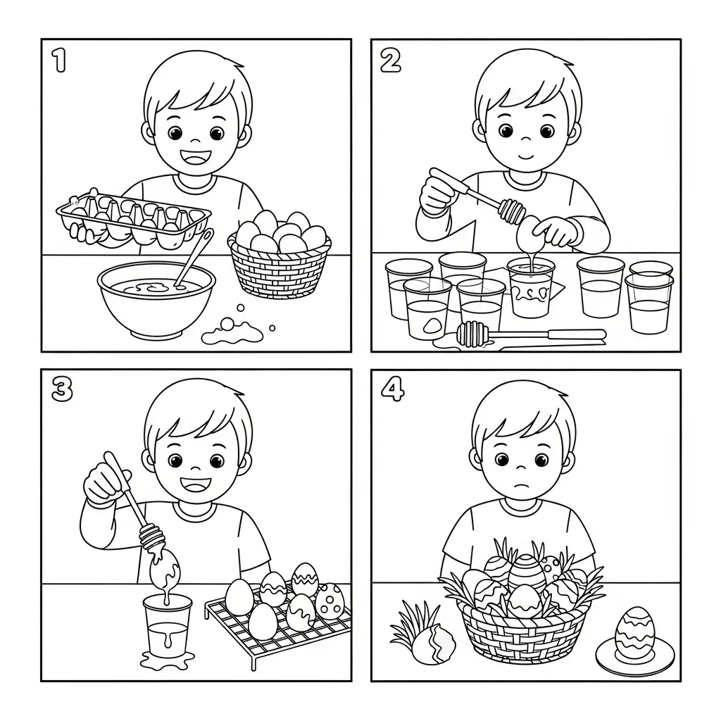 Pascuas para colorear de para niños 1