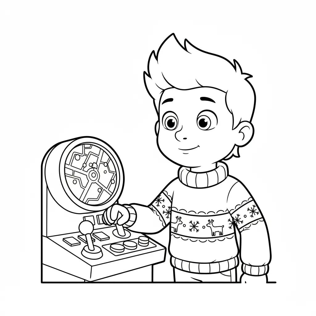 Paw Patrol de Navidad para colorear gratis para imprimir