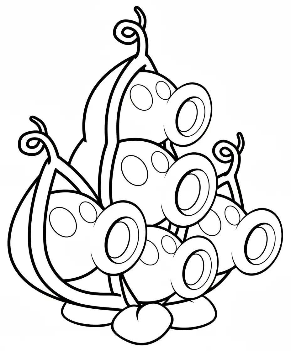 Plantas contra Zombis para colorear para imprimir gratis 1