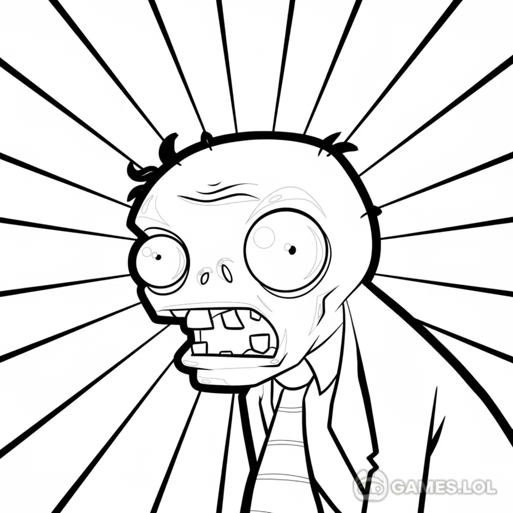 Plantas contra Zombis para colorear para imprimir a4