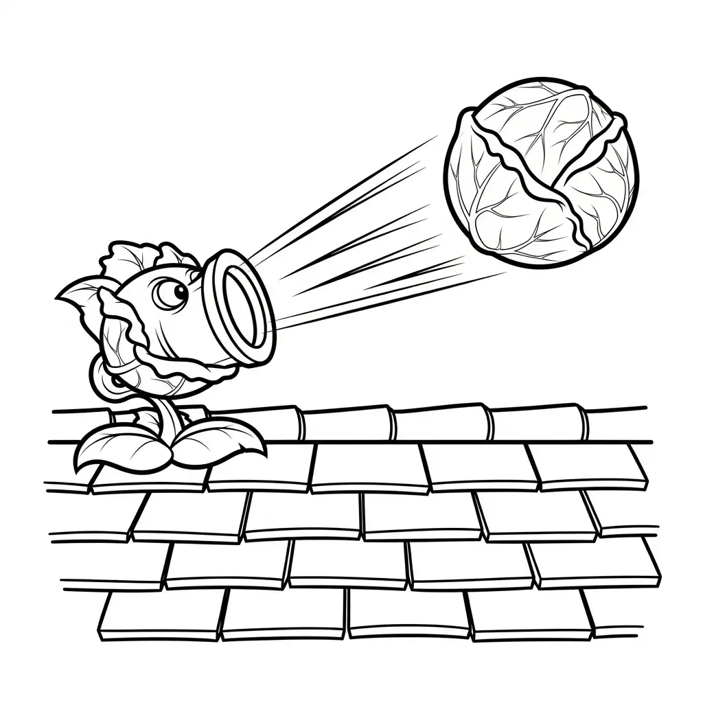 Plantas contra Zombis de niño para colorear para imprimir