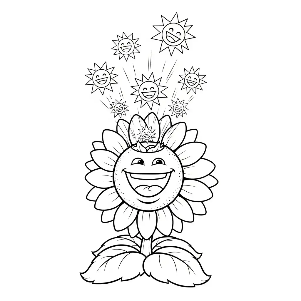 imprimir Plantas contra Zombis para colorear gratis