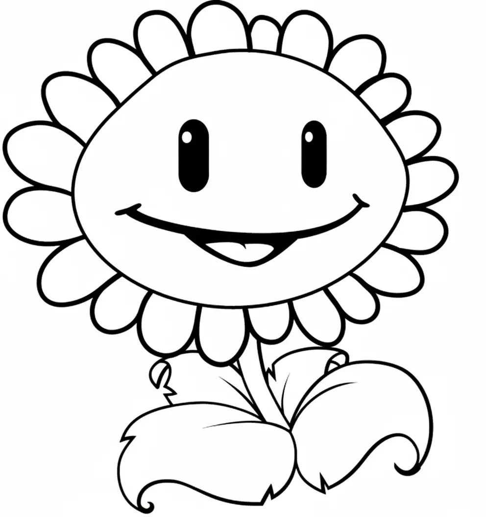 Plantas contra Zombis para colorear para imprimir para niño de 9 años