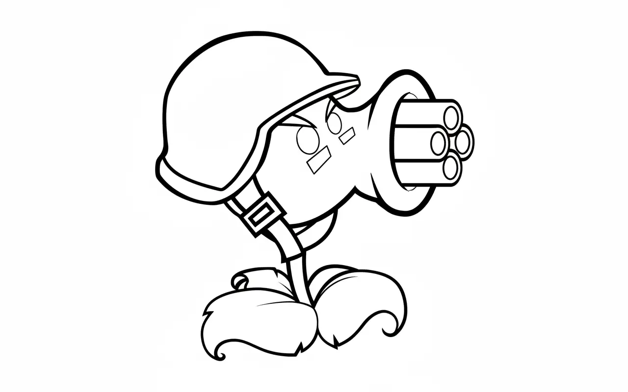 Plantas contra Zombis para colorear para imprimir