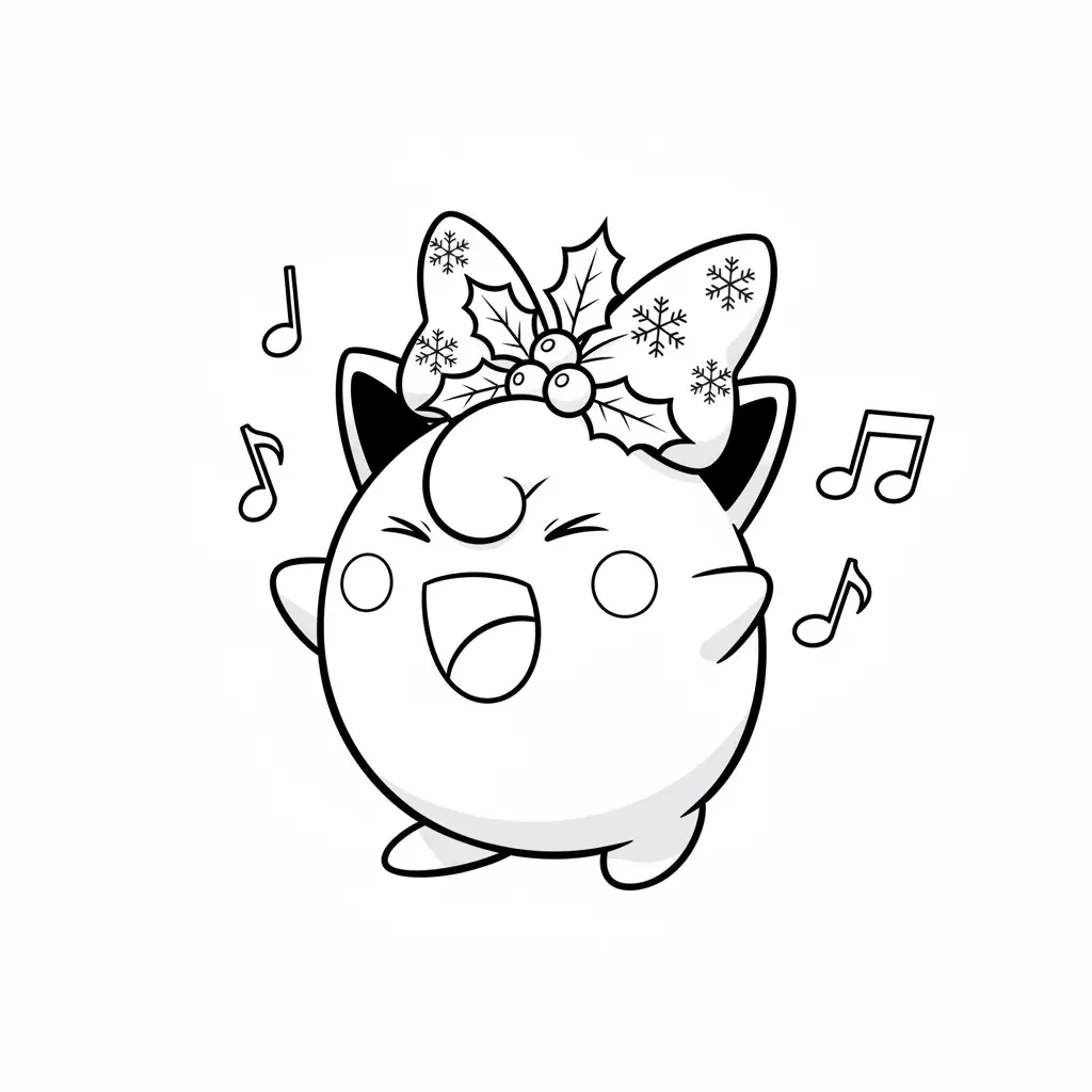 Pokémon de Navidad para colorear para imprimir para niño de 2 años