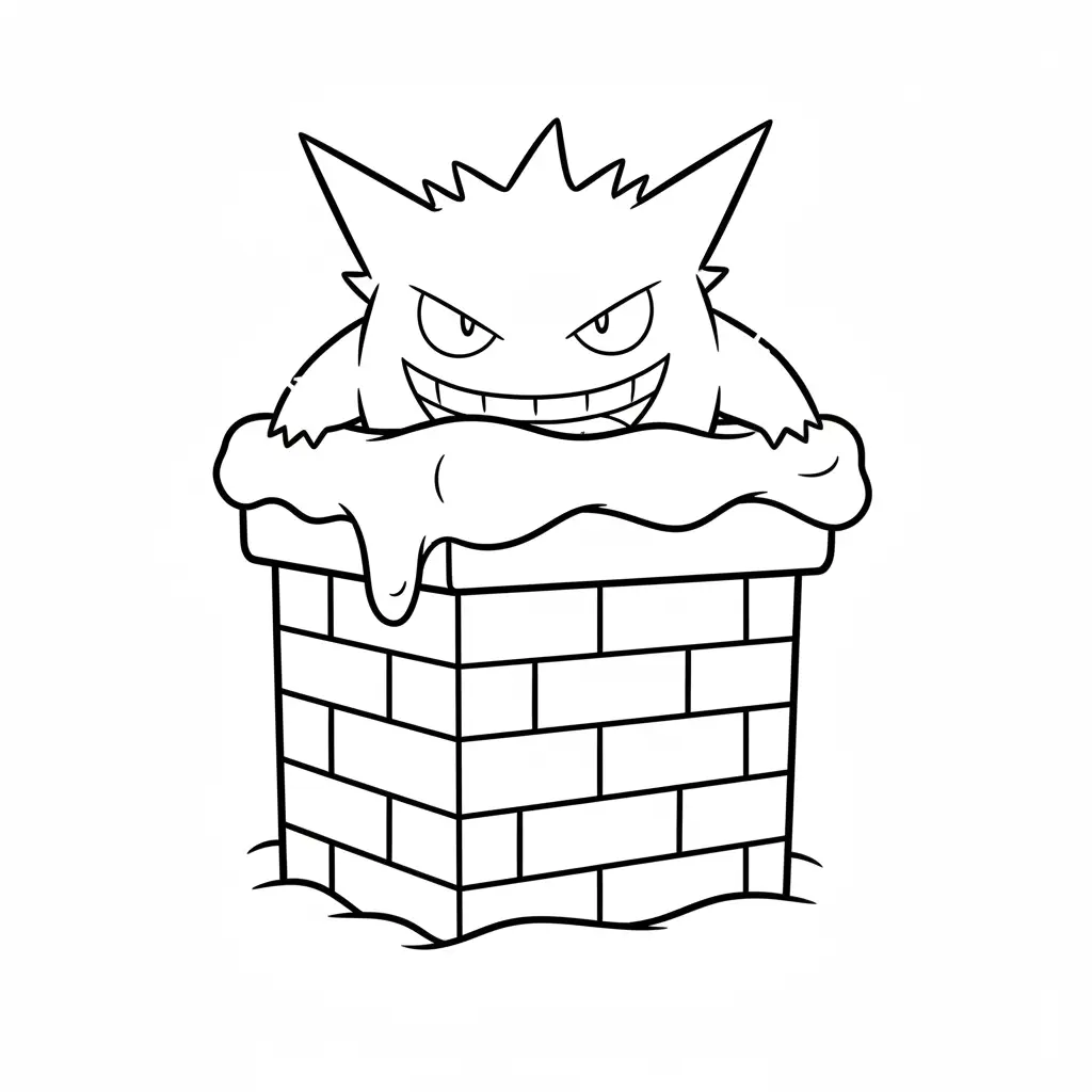 Pokémon de Navidad para colorear educativo para niño