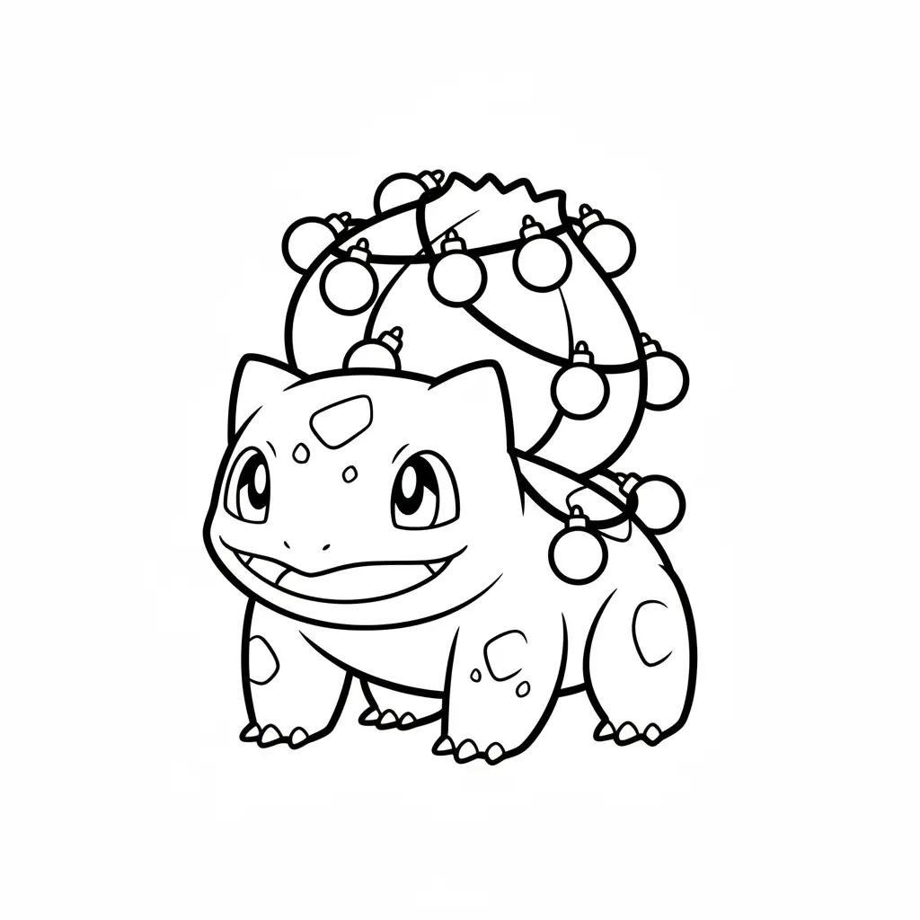 Pokémon de Navidad para colorear de para niños