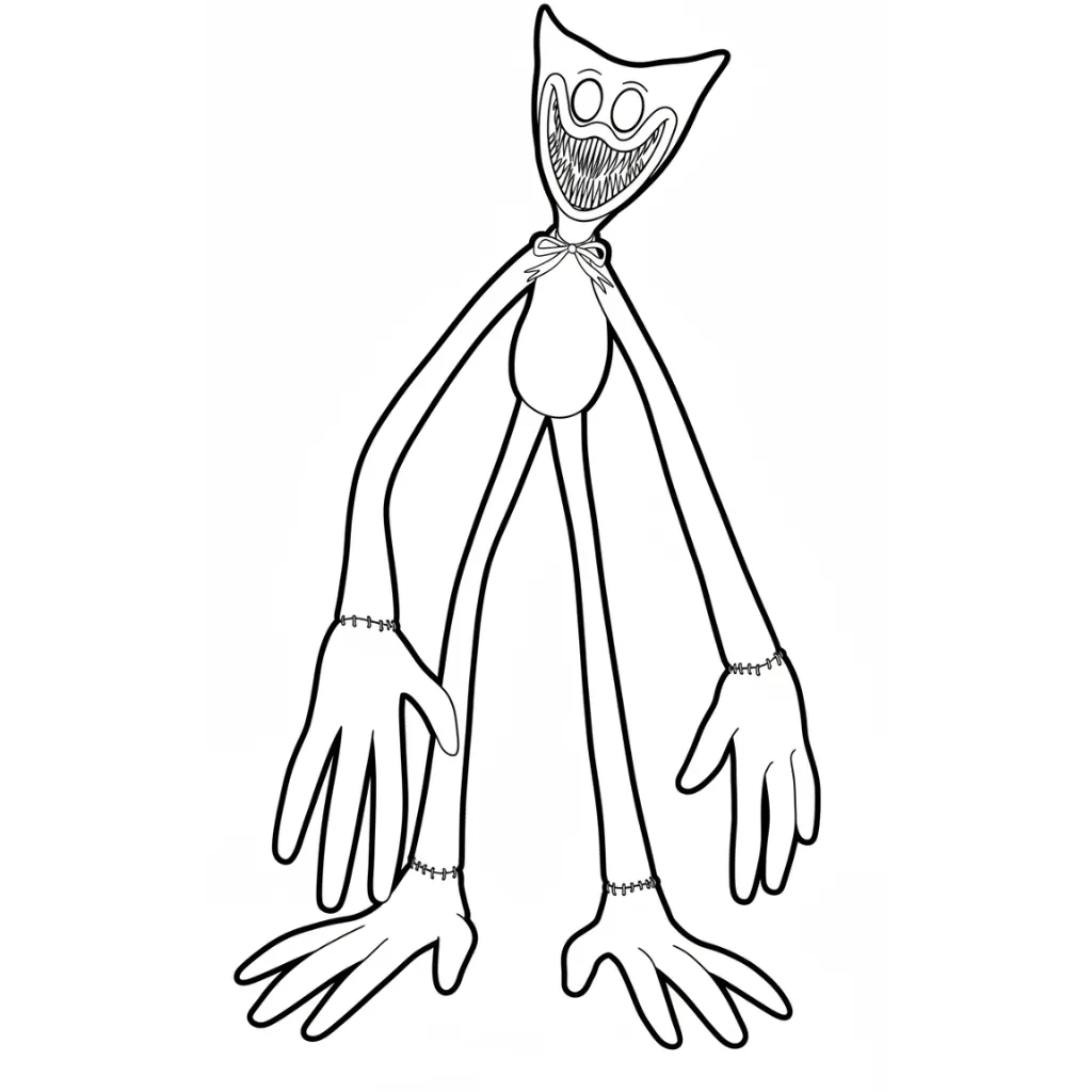 Poppy Playtime 13 para colorear en línea para niño