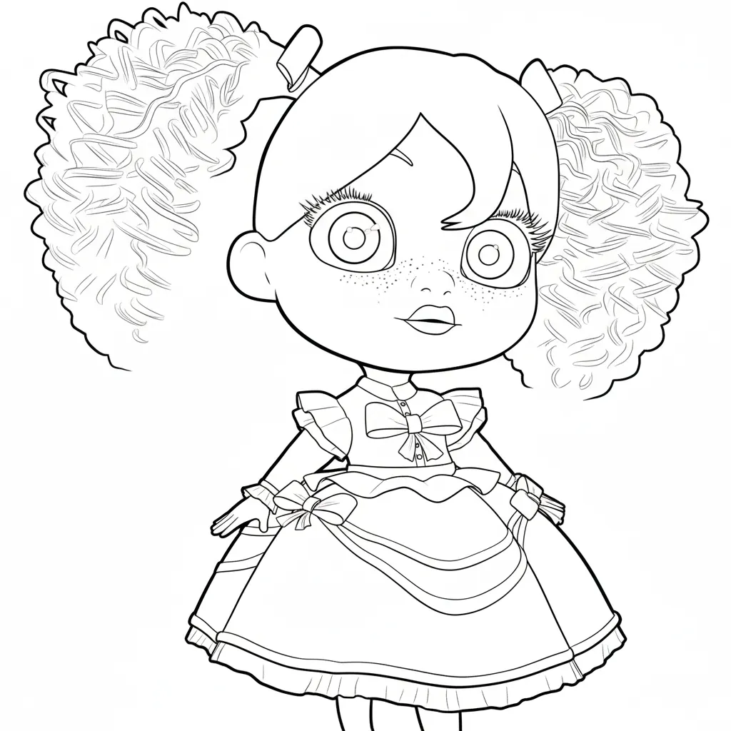 Poppy Playtime 18 para colorear y recortar para imprimir gratis