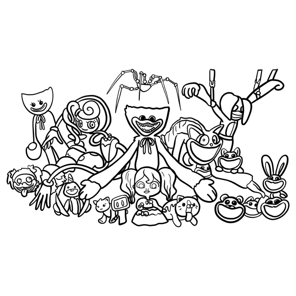 descargar Poppy Playtime 4 3 para colorear gratis