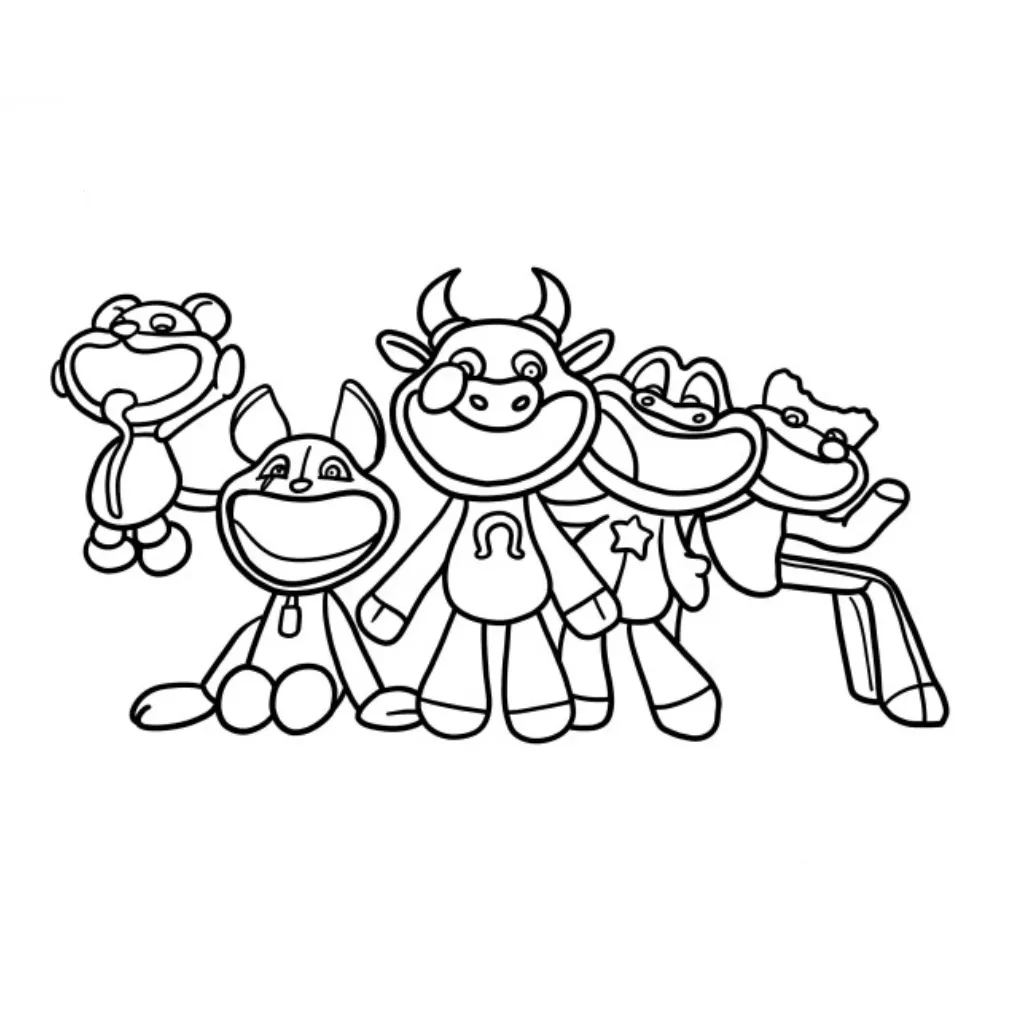 Poppy Playtime 4 4 para colorear y recortar para imprimir gratis