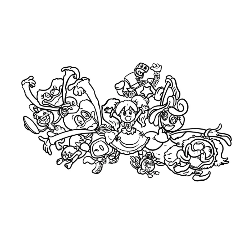 Poppy Playtime 4 7 para colorear para imprimir para niño de 7 años