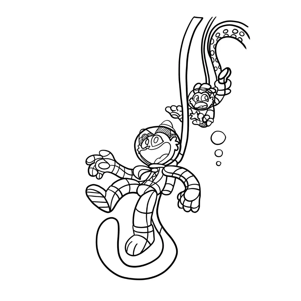 imprimir Poppy Playtime 4 9 para colorear