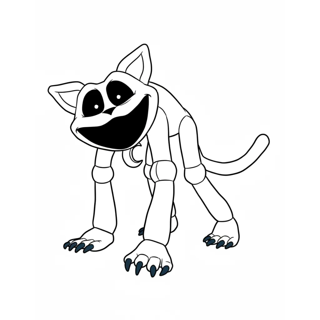 Poppy Playtime 8 para colorear y recortar