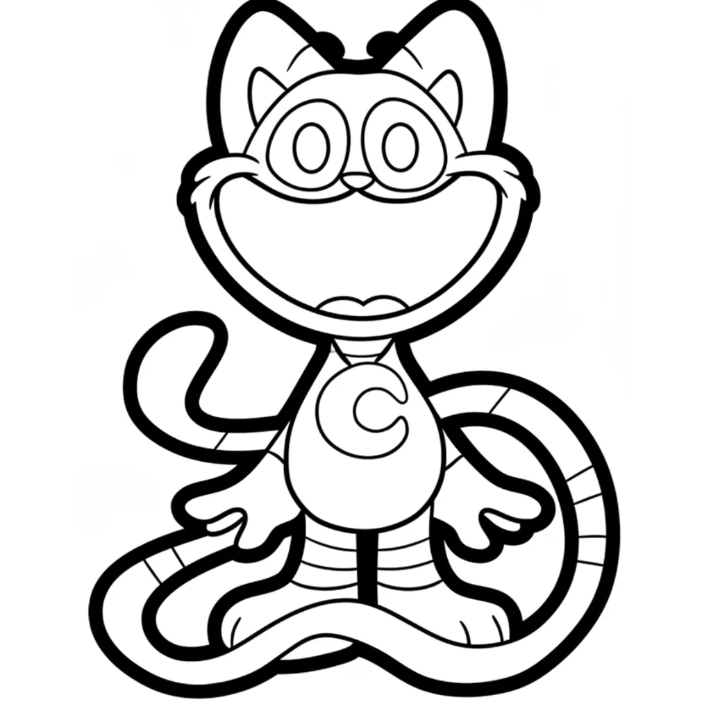 Poppy Playtime 9 para colorear y recortar