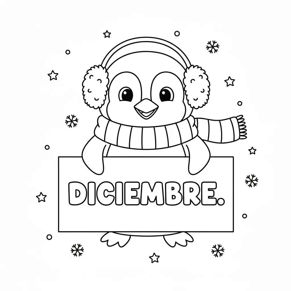 Portadas De Diciembre 1 para colorear para imprimir a4