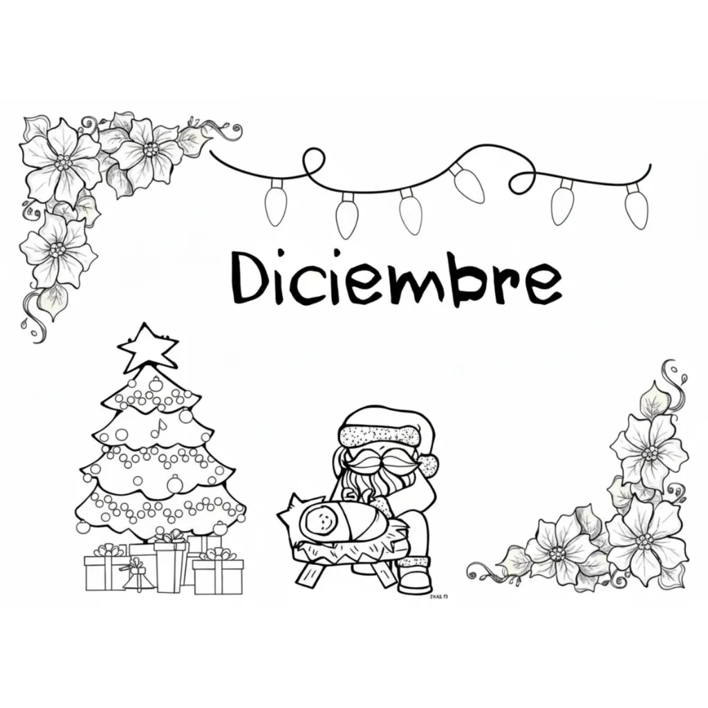 Portadas De Diciembre 17 para colorear para imprimir a4