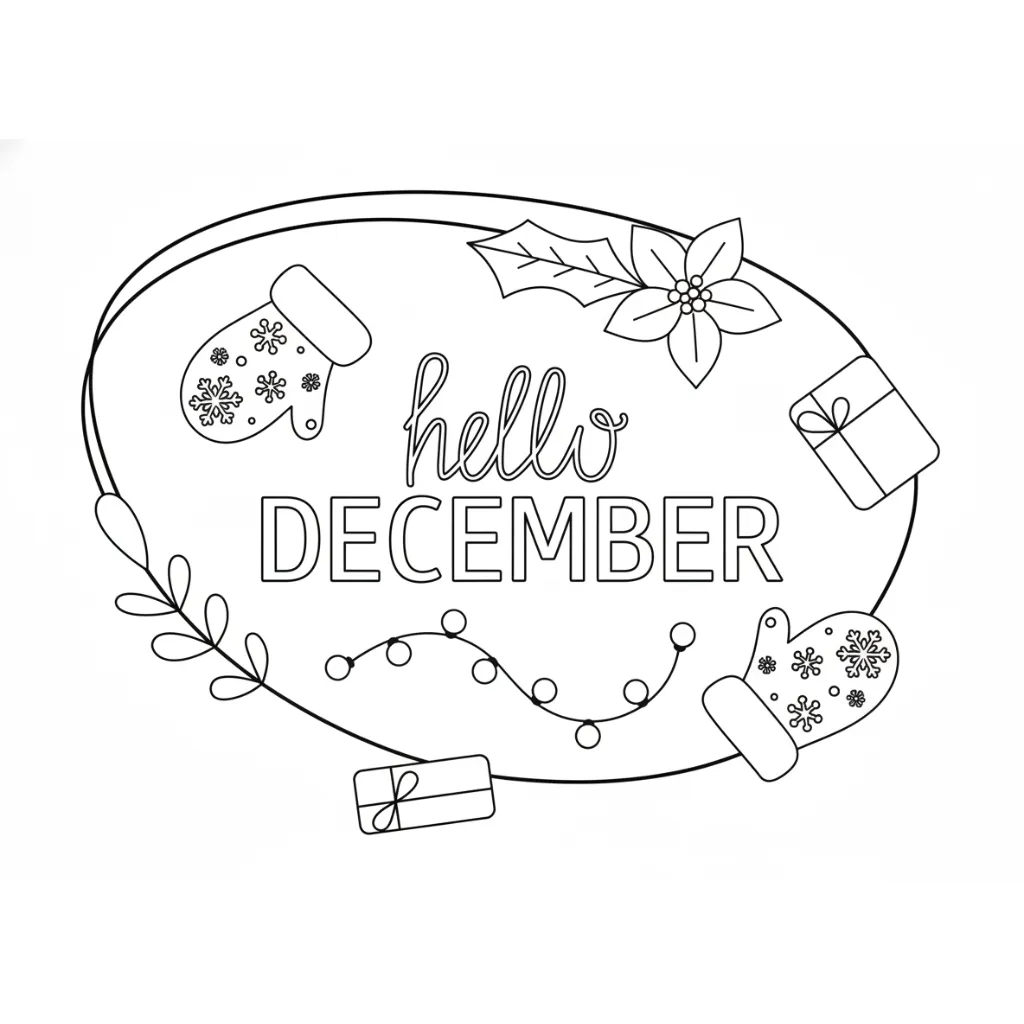 Portadas De Diciembre 18 para colorear para imprimir kawaii