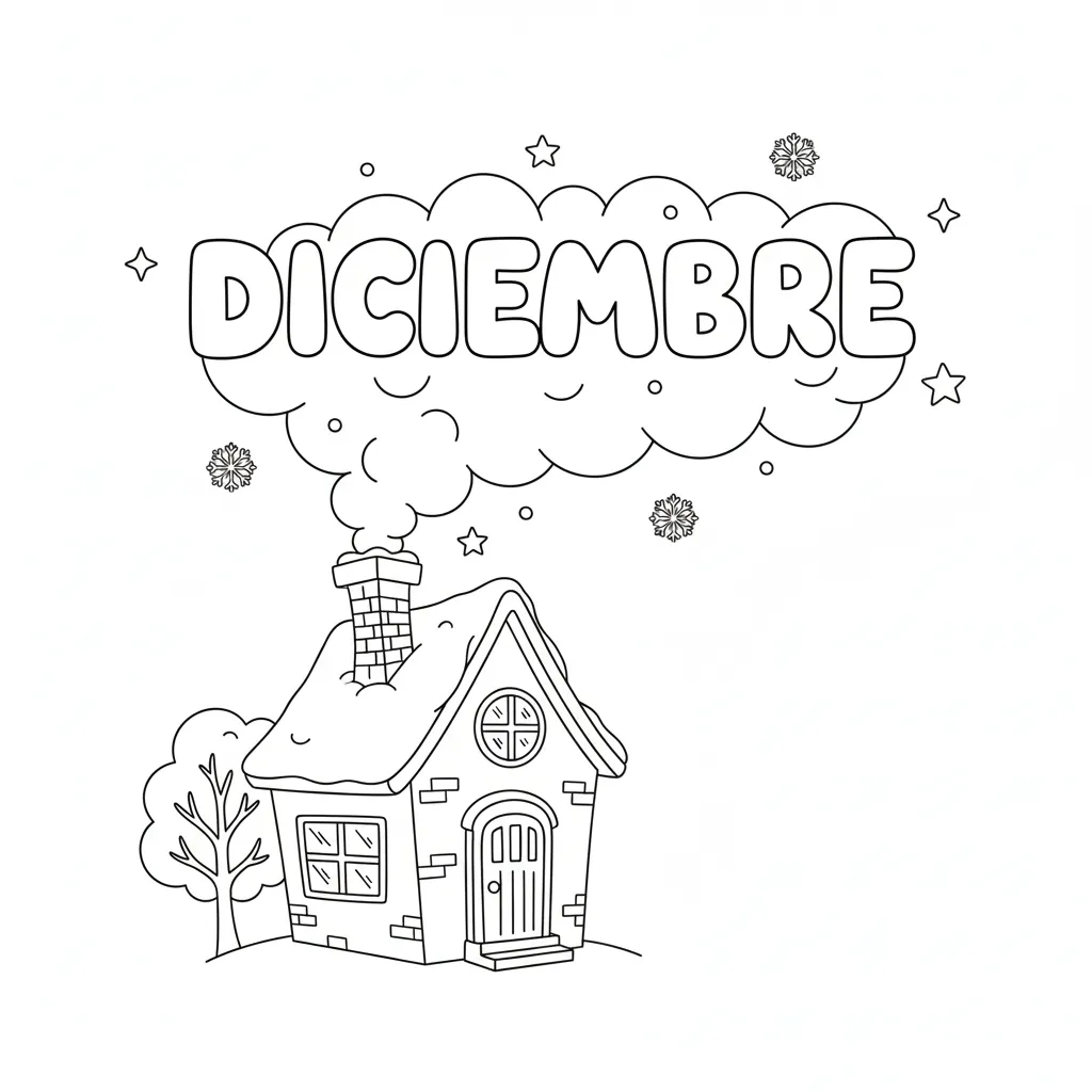 Portadas De Diciembre 2 para colorear y recortar