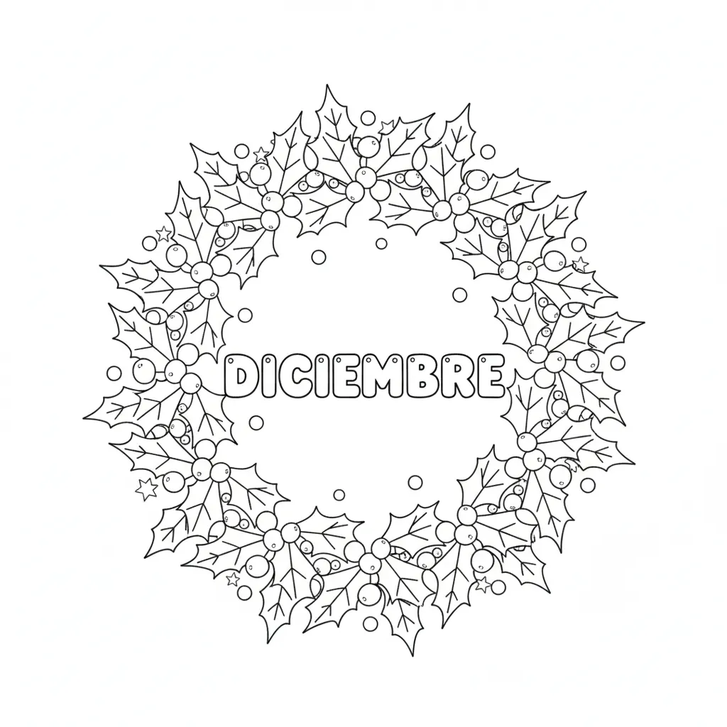 Portadas De Diciembre 4 para colorear para niño