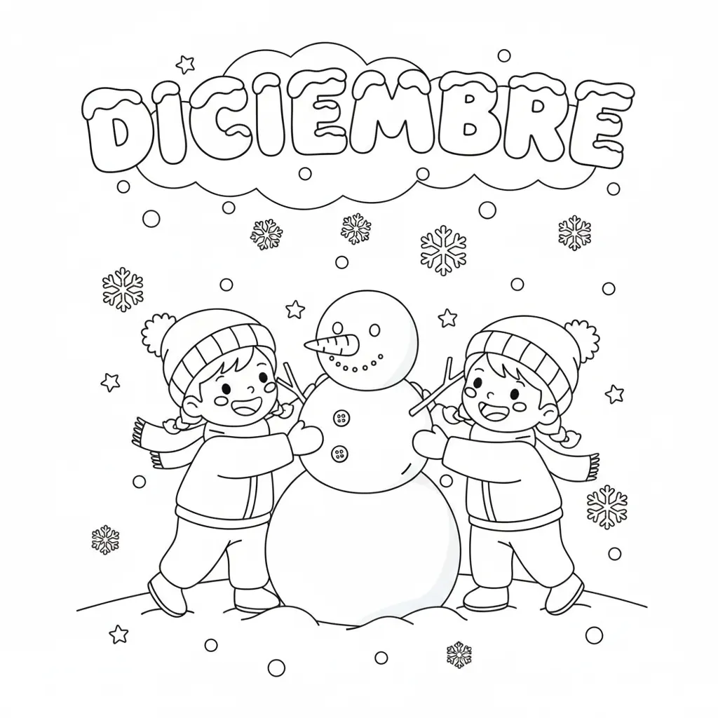 Portadas De Diciembre 9 para colorear para niño