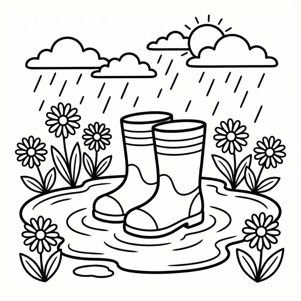 Primavera 12 para colorear para primaria