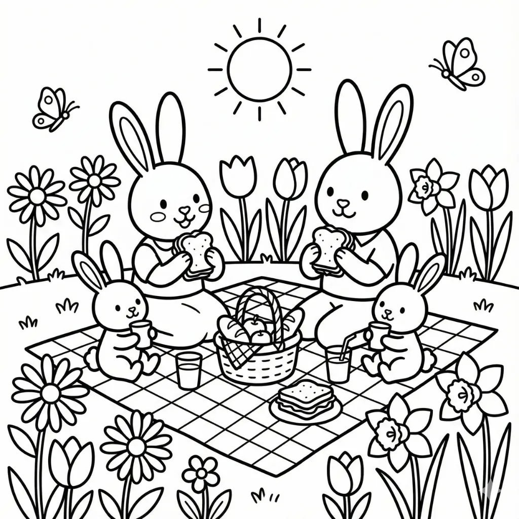 Primavera 13 para colorear para imprimir para niños