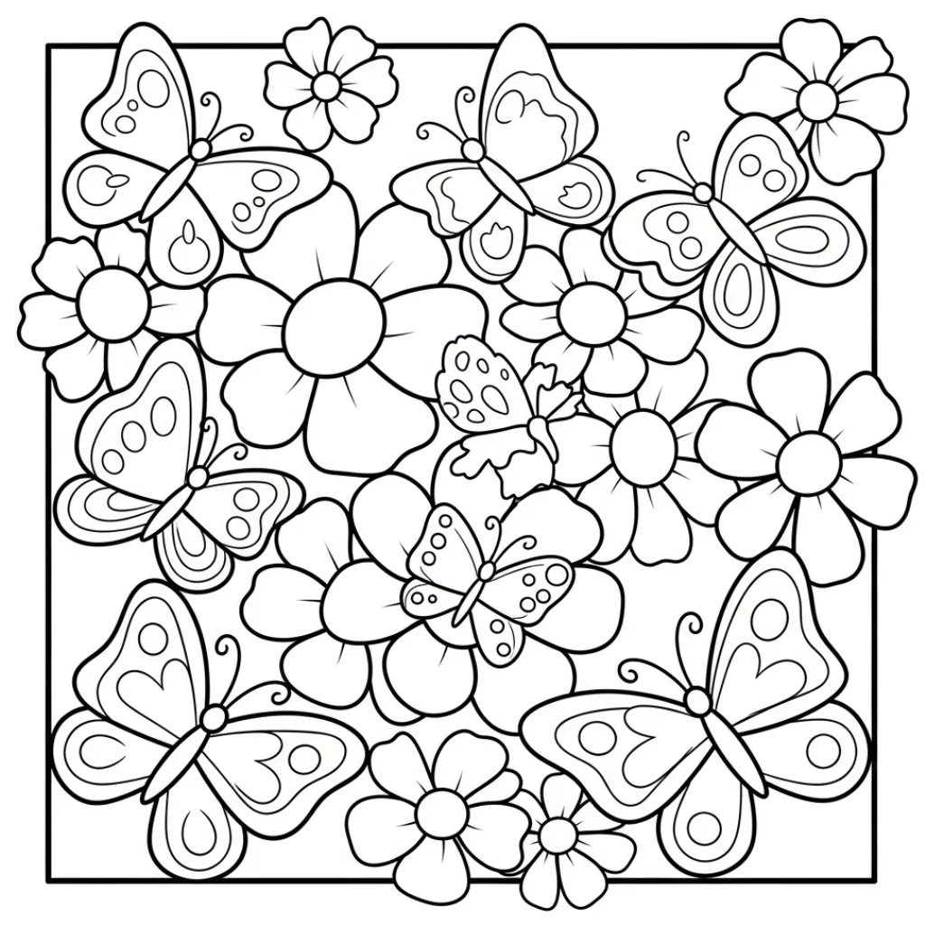 Primavera 2 para colorear y aprendizaje