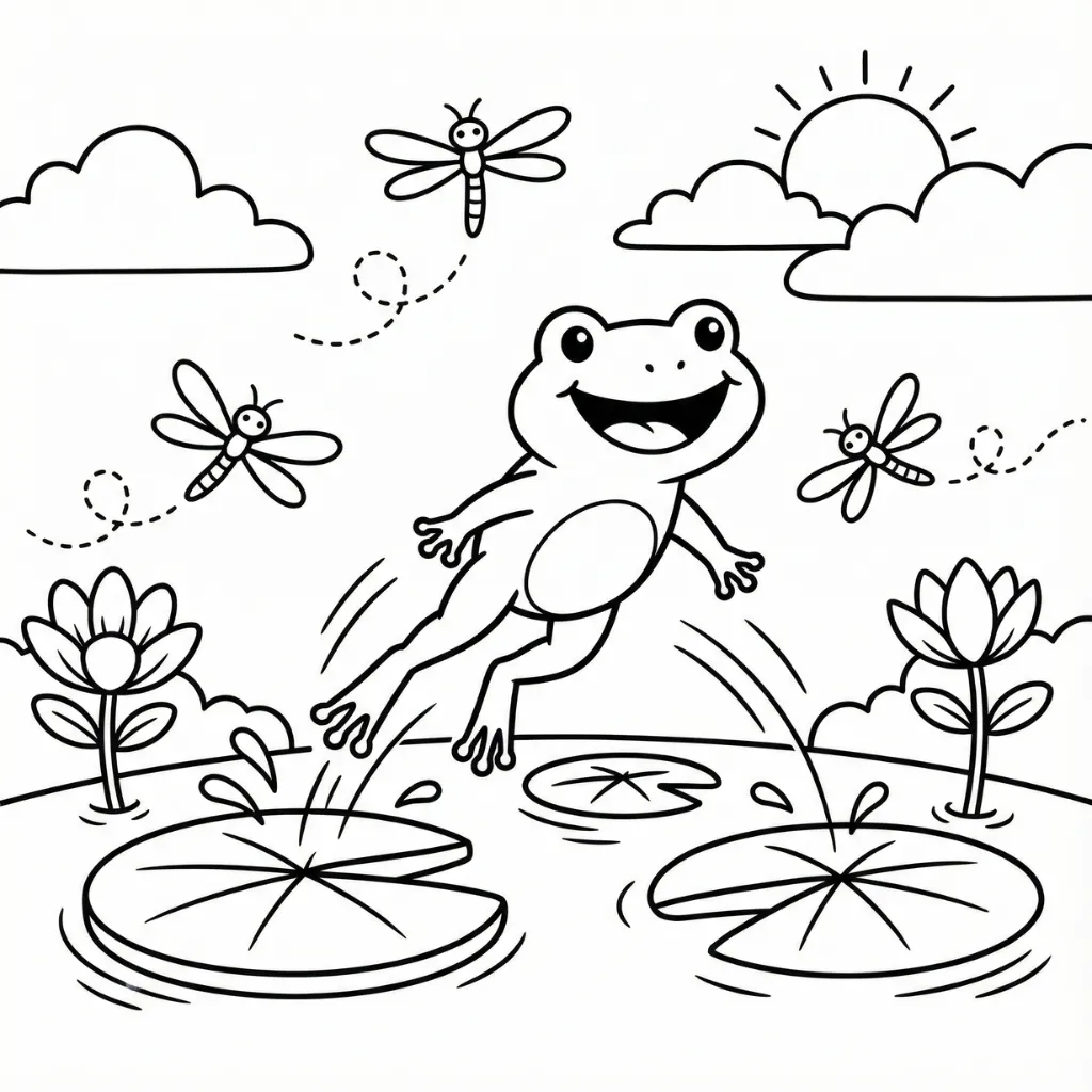 Primavera 4 para colorear para niño para imprimir